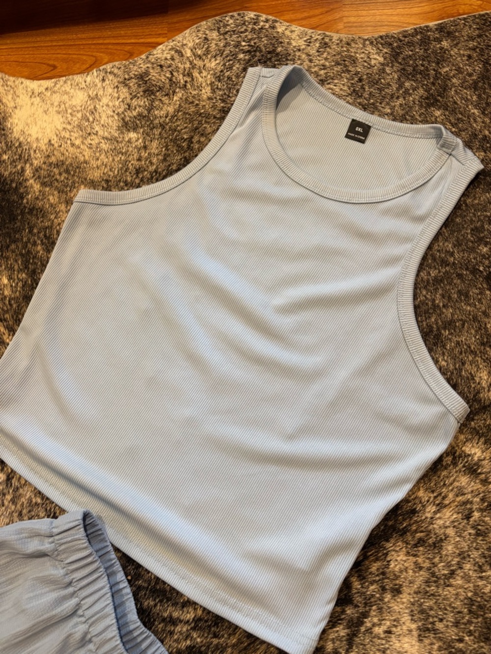 SHEIN Light Blue Maxi Skirt & Tank Top Matching Set, Size 0XL - Picture 7 of 13